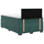 Box Spring Seng med Madras og LED Mørkegrøn 120 x 200 cm Velour