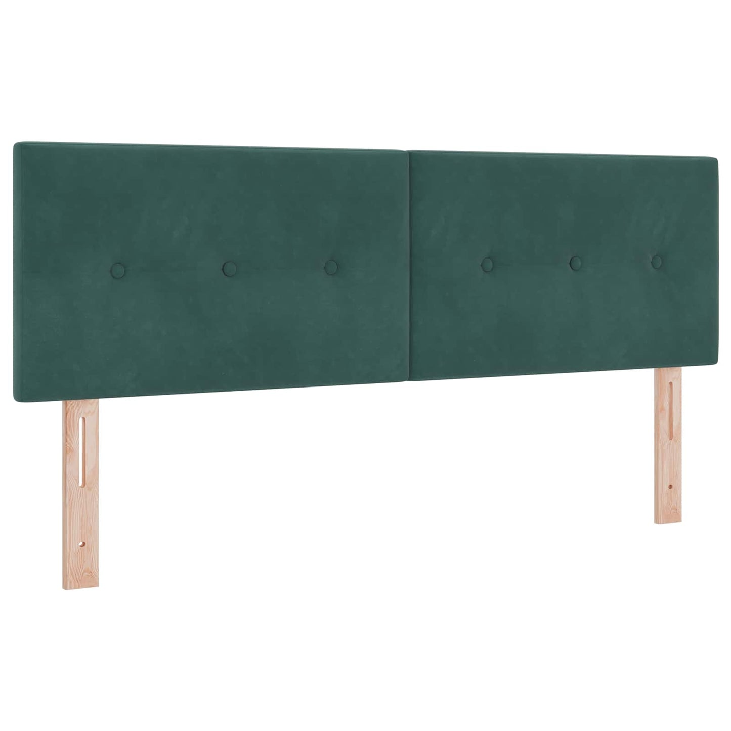 Box Spring Seng med Madras og LED Mørkegrøn 160 x 200 cm Velour