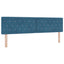 Box Spring Seng med Madras og LED Blå 180 x 200 cm Velour
