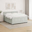 Box Spring Seng med Madras og LED Lysegrå 160 x 200 cm Velour
