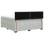 Box Spring Seng med Madras og LED Lysegrå 180 x 200 cm Velour