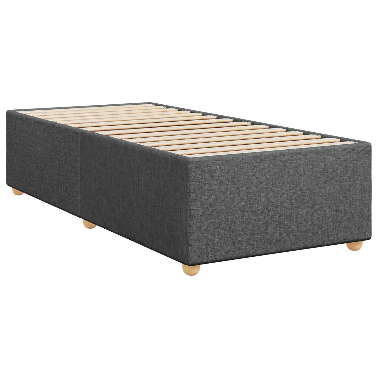 Boxmadras med topmadras Mørkegrå 80 x 200 cm Stof