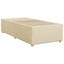 Boxmadras med topmadras Cremefarvet 80 x 200 cm Stof