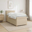 Boxmadras med topmadras Cremefarvet 100 x 200 cm Stof