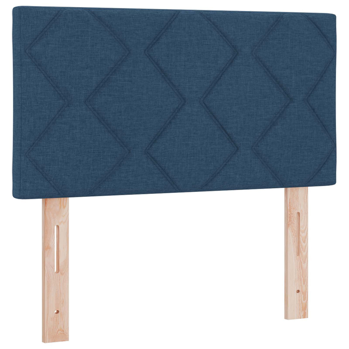 Boxmadras med topmadras med hovedgærde Blå 80 x 200 cm Stof