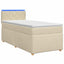 Boxmadras med topmadras Cremefarvet 100 x 200 cm Stof