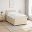 Boxmadras med topmadras Cremefarvet 120 x 190 cm Stof