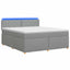 Boxmadras med topmadras Lysegrå 140 x 200 cm Stof