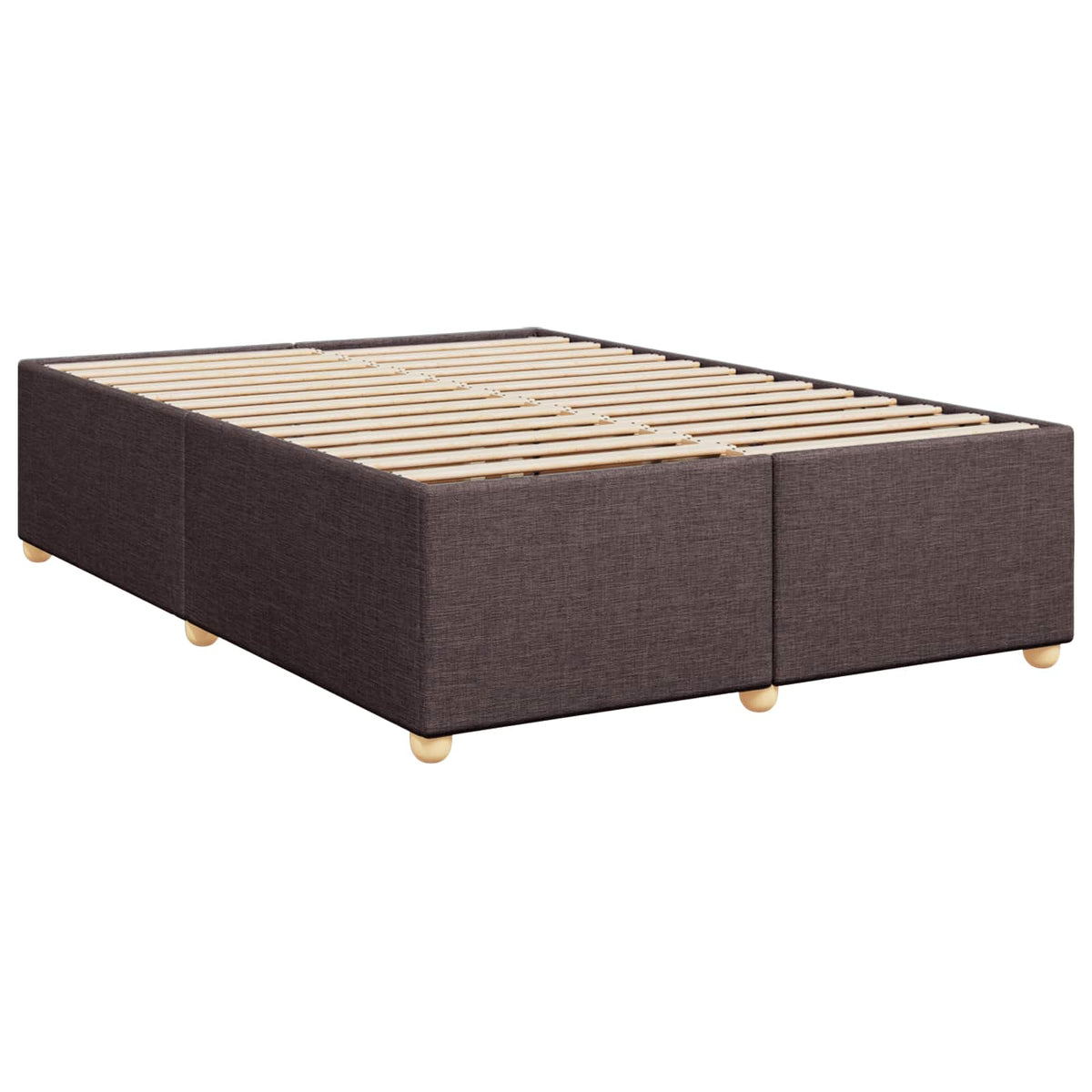 Boxmadras med topmadras Mørk Brun 160 x 200 cm Stof