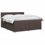 Boxmadras med topmadras Mørk Brun 180 x 200 cm Stof