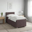 Boxmadras med topmadras Mørk Brun 90 x 200 cm Stof