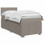 Boxmadras med topmadras Gråbrun 100 x 200 cm Stof