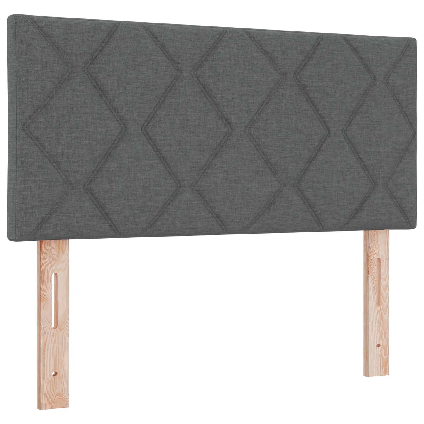Boxmadras med topmadras Mørkegrå 120 x 200 cm Stof