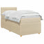 Boxmadras med topmadras Cremefarvet 80 x 200 cm Stof