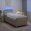 Boxmadras med topmadras Cremefarvet 90 x 200 cm Stof