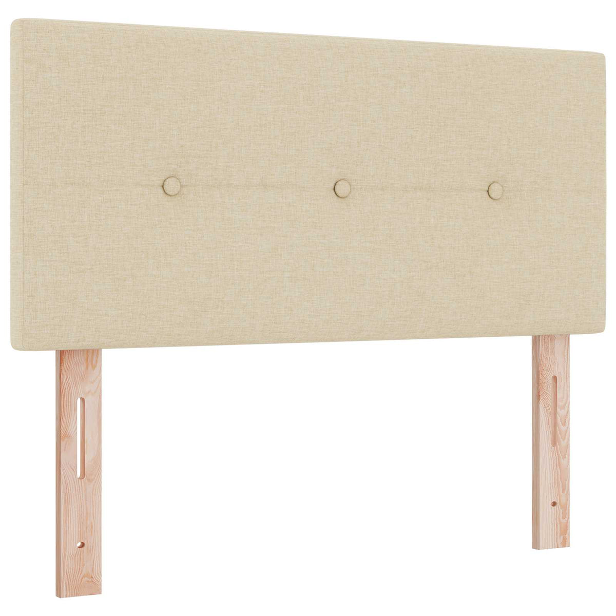 Boxmadras med topmadras Cremefarvet 80 x 200 cm Stof