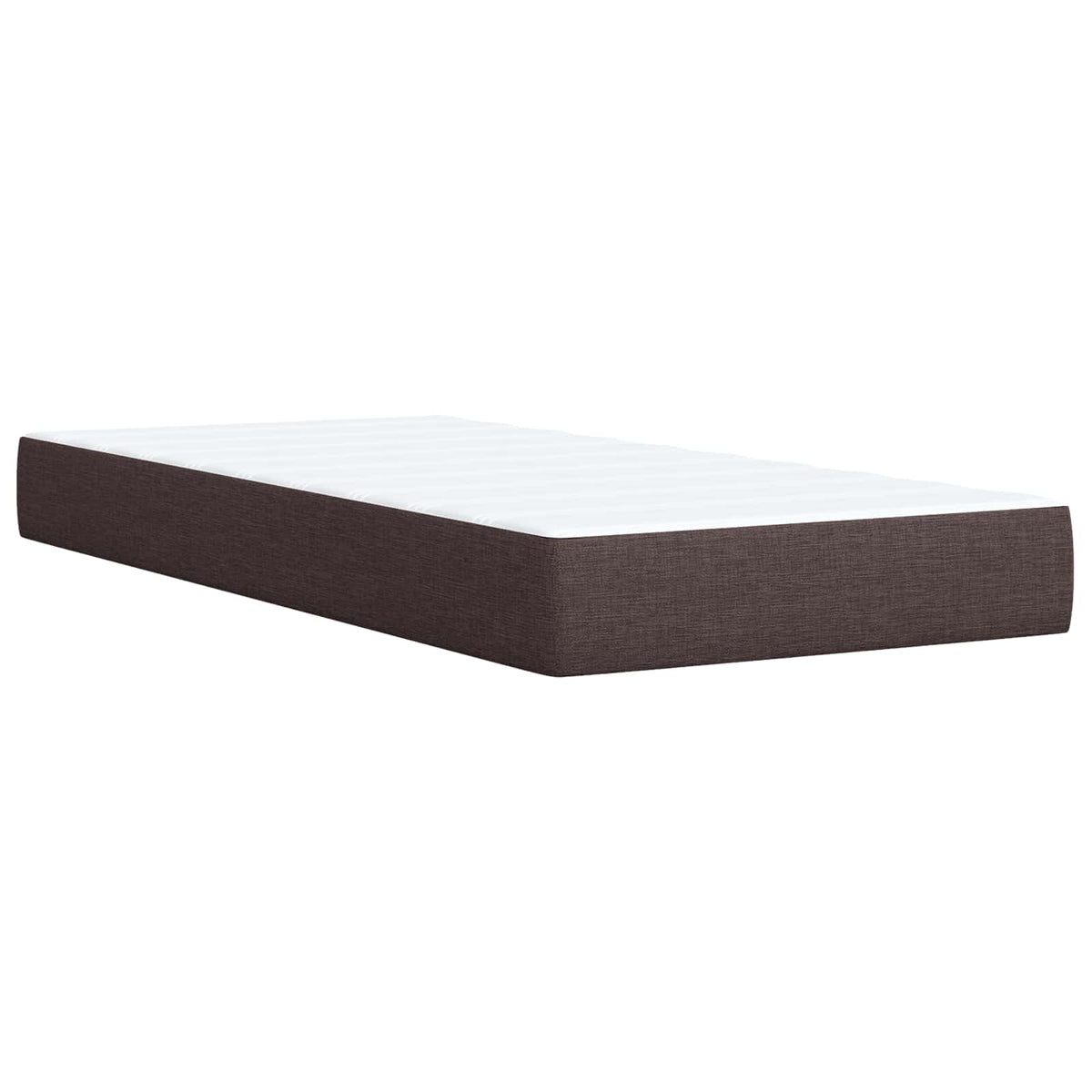 Boxmadras med topmadras Mørk Brun 90 x 190 cm Stof