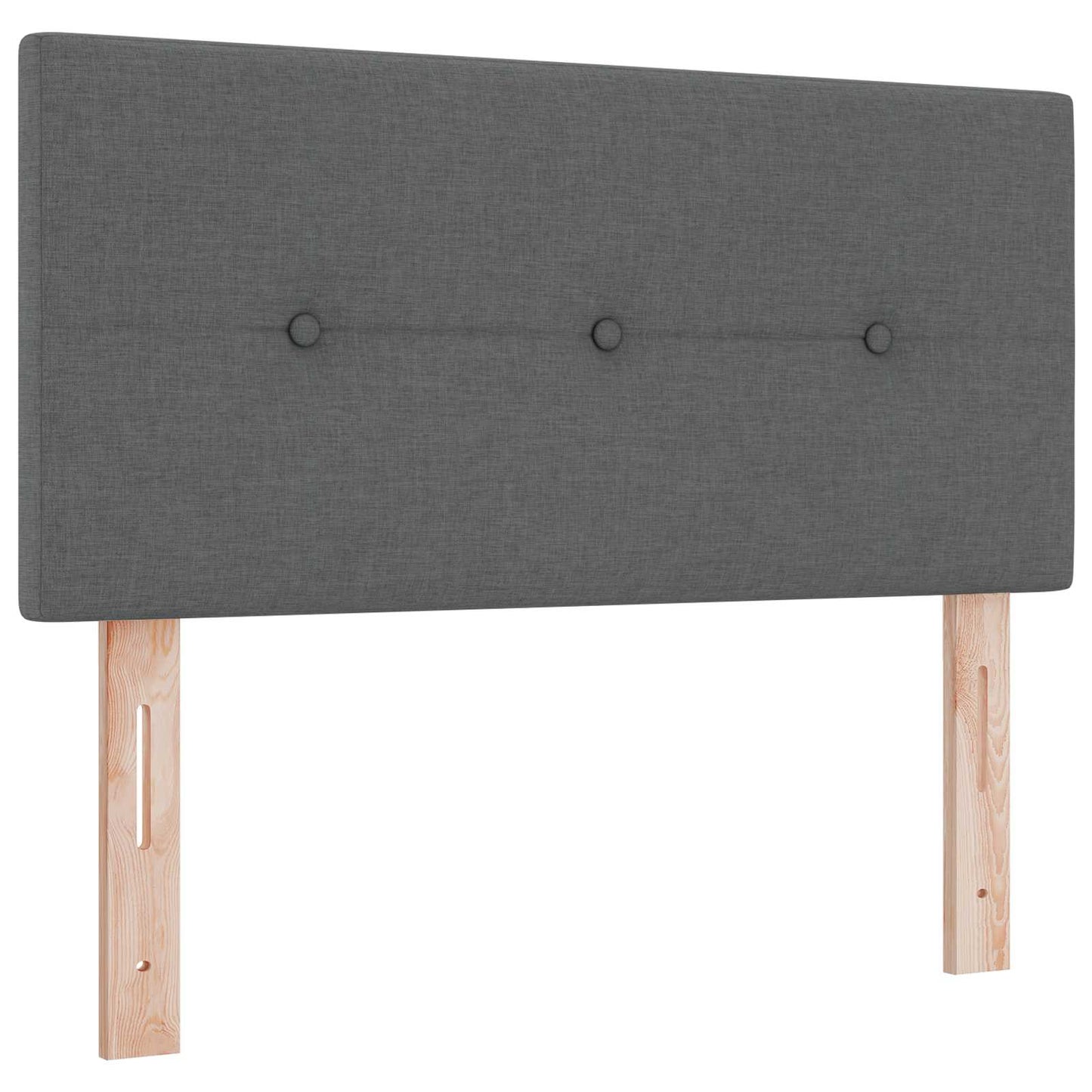 Boxmadras med topmadras Mørkegrå 90 x 200 cm Stof