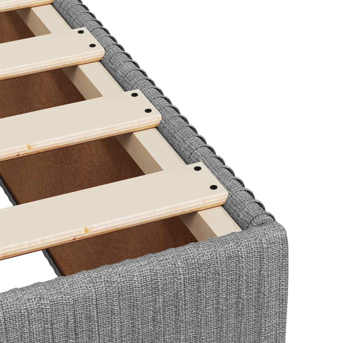 Boxmadras med topmadras Lysegrå 100 x 200 cm Stof