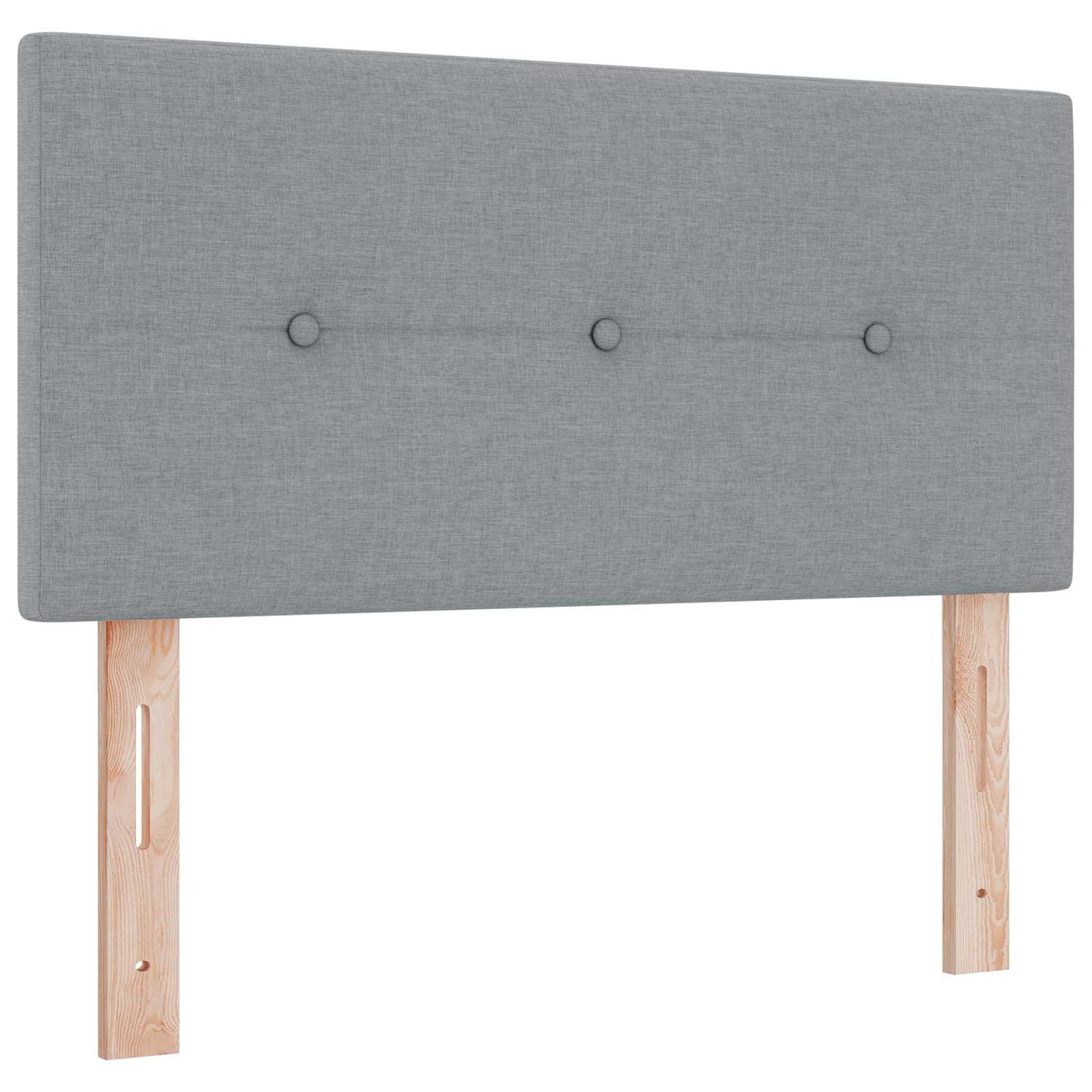 Boxmadras med topmadras Lysegrå 100 x 200 cm Stof