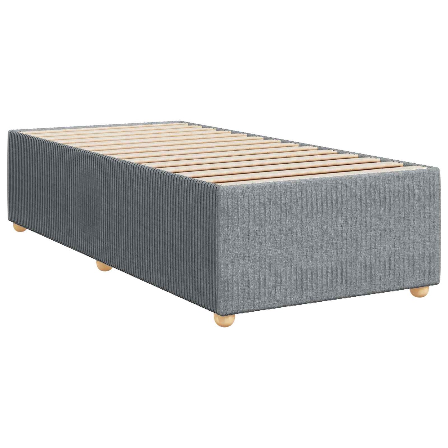 Boxmadras med topmadras Lysegrå 100 x 200 cm Stof