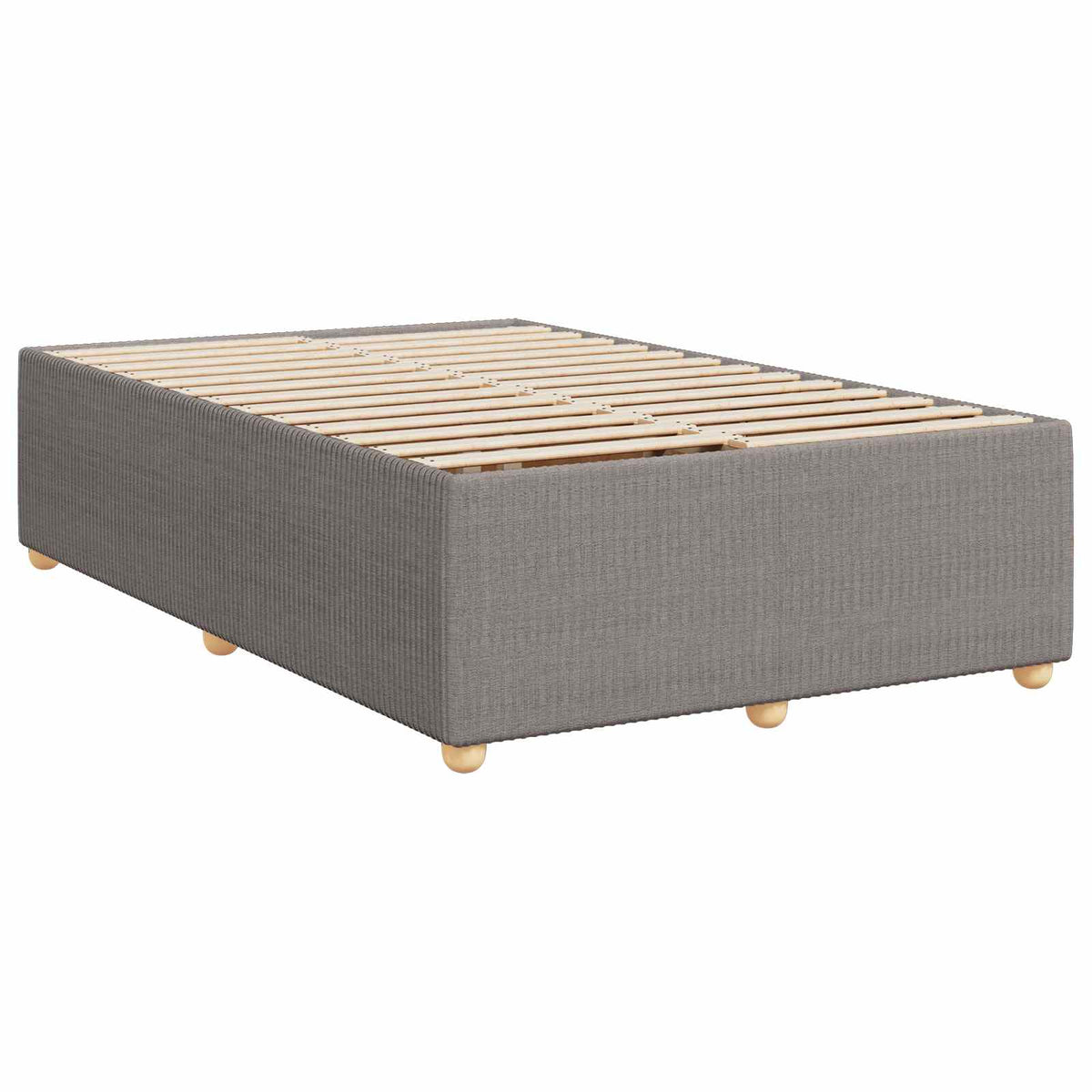 Boxmadras med topmadras Gråbrun 120 x 190 cm Stof