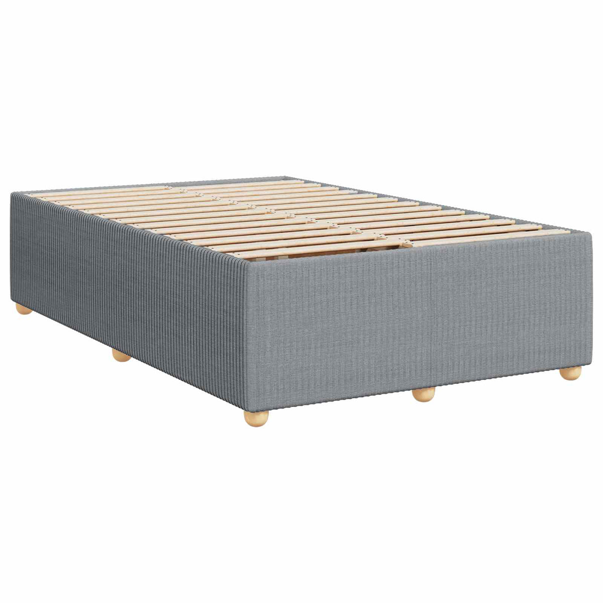Boxmadras med topmadras Lysegrå 120 x 200 cm Stof