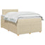 Boxmadras med topmadras Cremefarvet 120 x 200 cm Stof