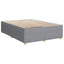 Boxmadras med topmadras Lysegrå 140 x 190 cm Stof