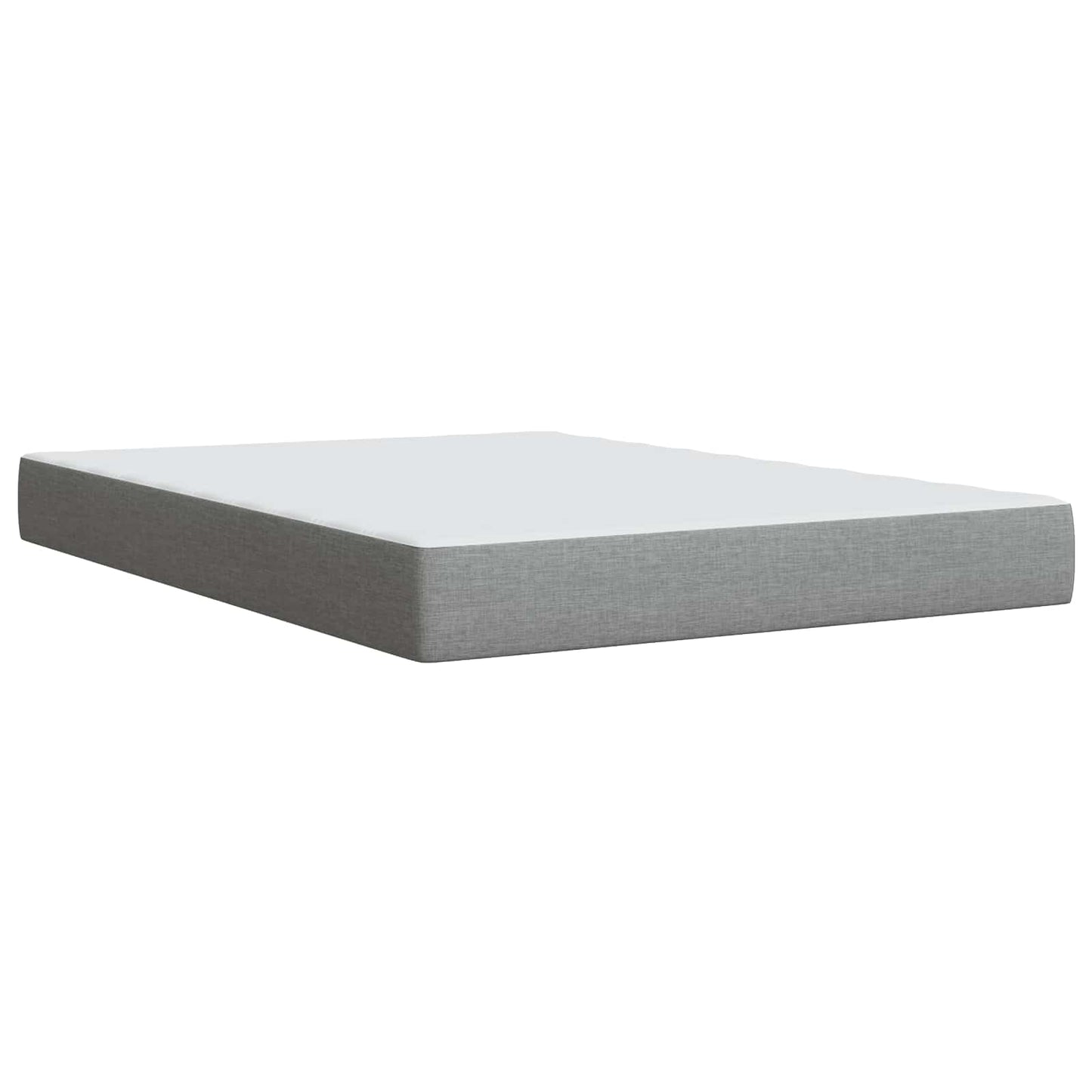 Boxmadras med topmadras Lysegrå 140 x 190 cm Stof