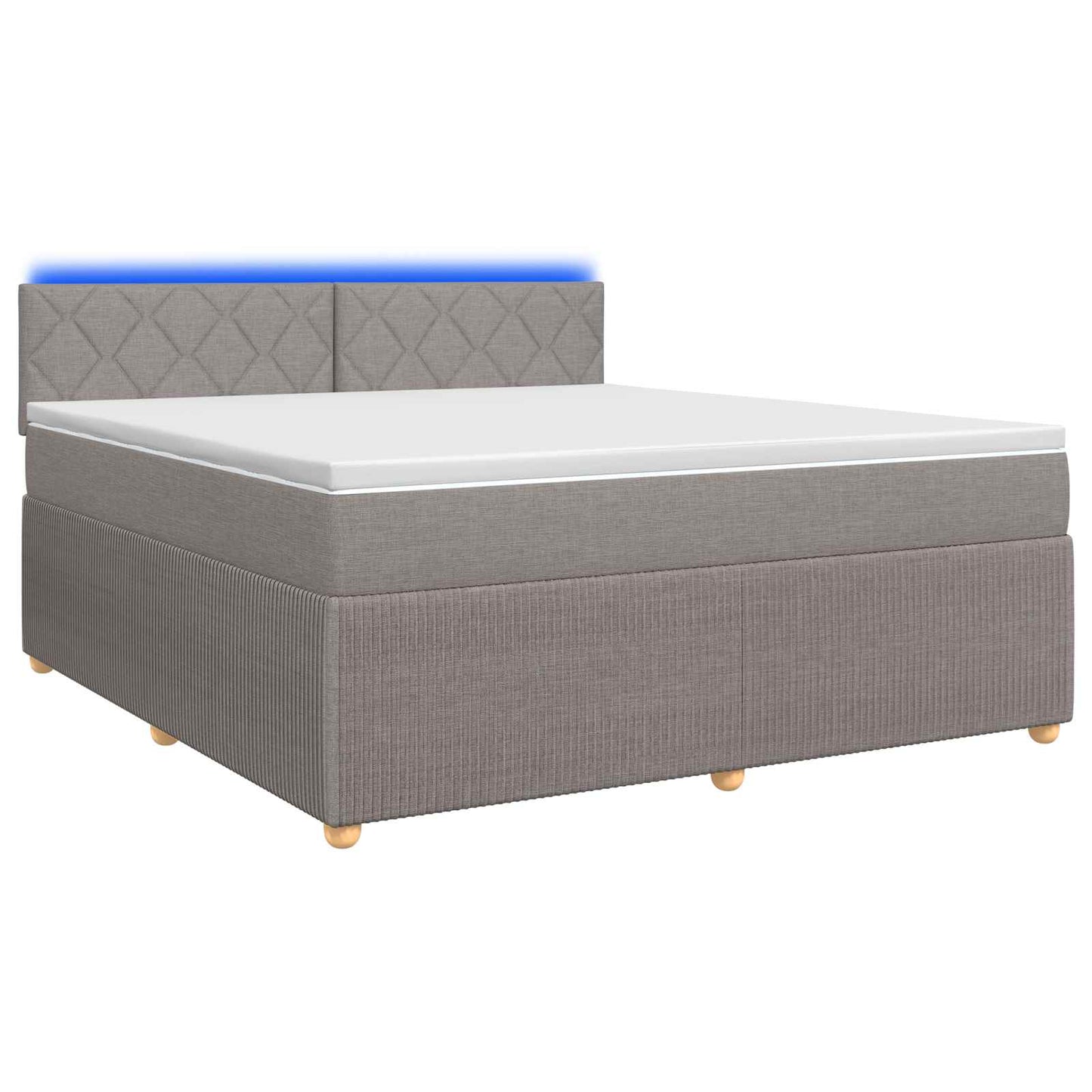 Boxmadras med topmadras Gråbrun 140 x 200 cm Stof