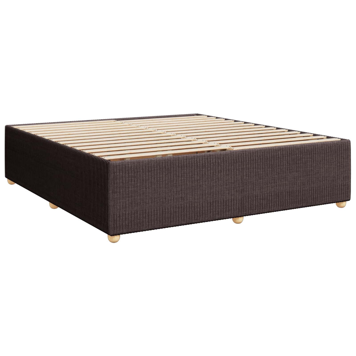 Boxmadras med topmadras Mørk Brun 180 x 200 cm Stof