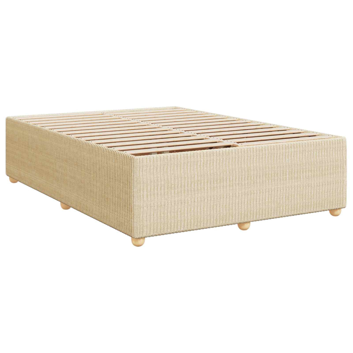 Boxmadras med topmadras Cremefarvet 180 x 200 cm Stof