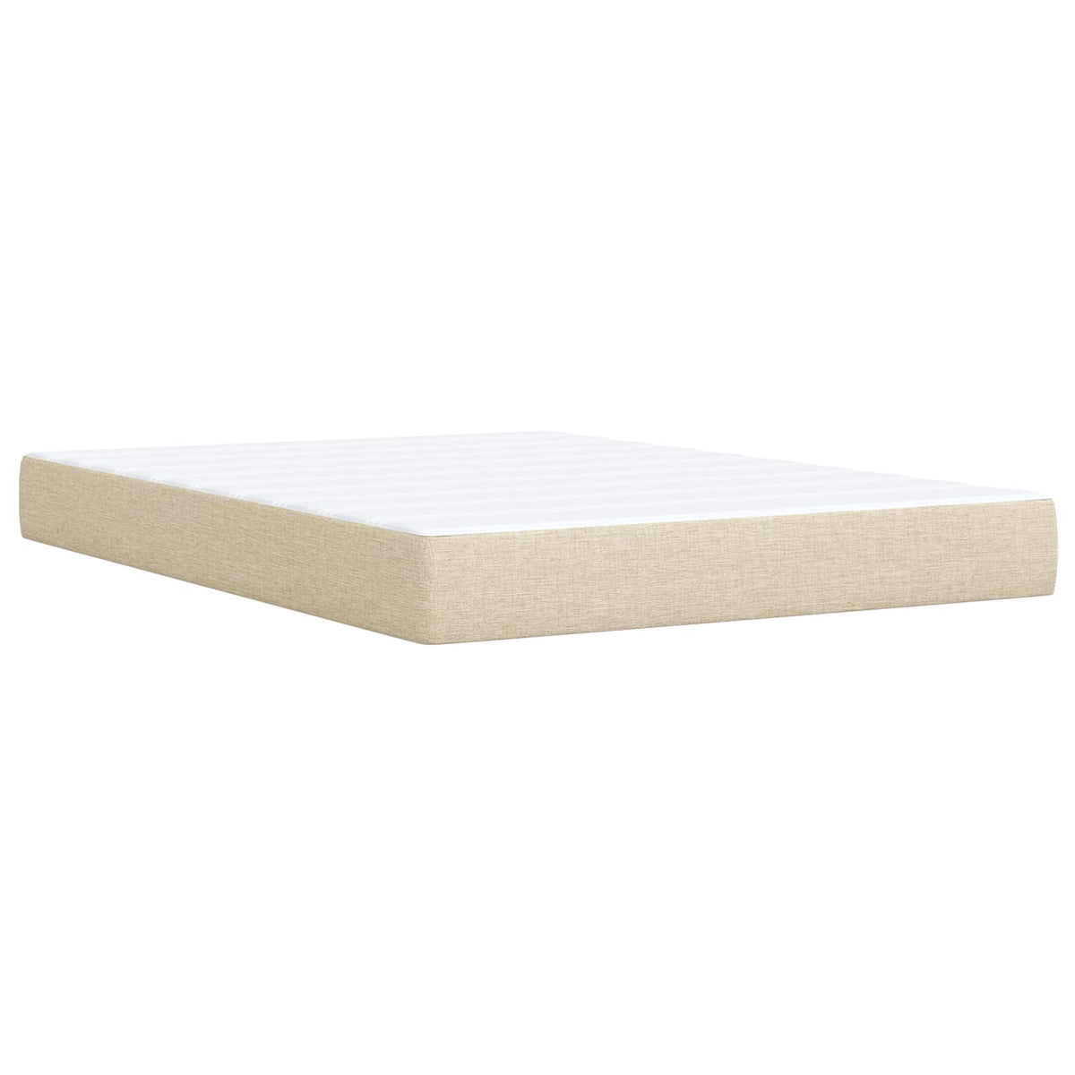 Boxmadras med topmadras Cremefarvet 180 x 200 cm Stof