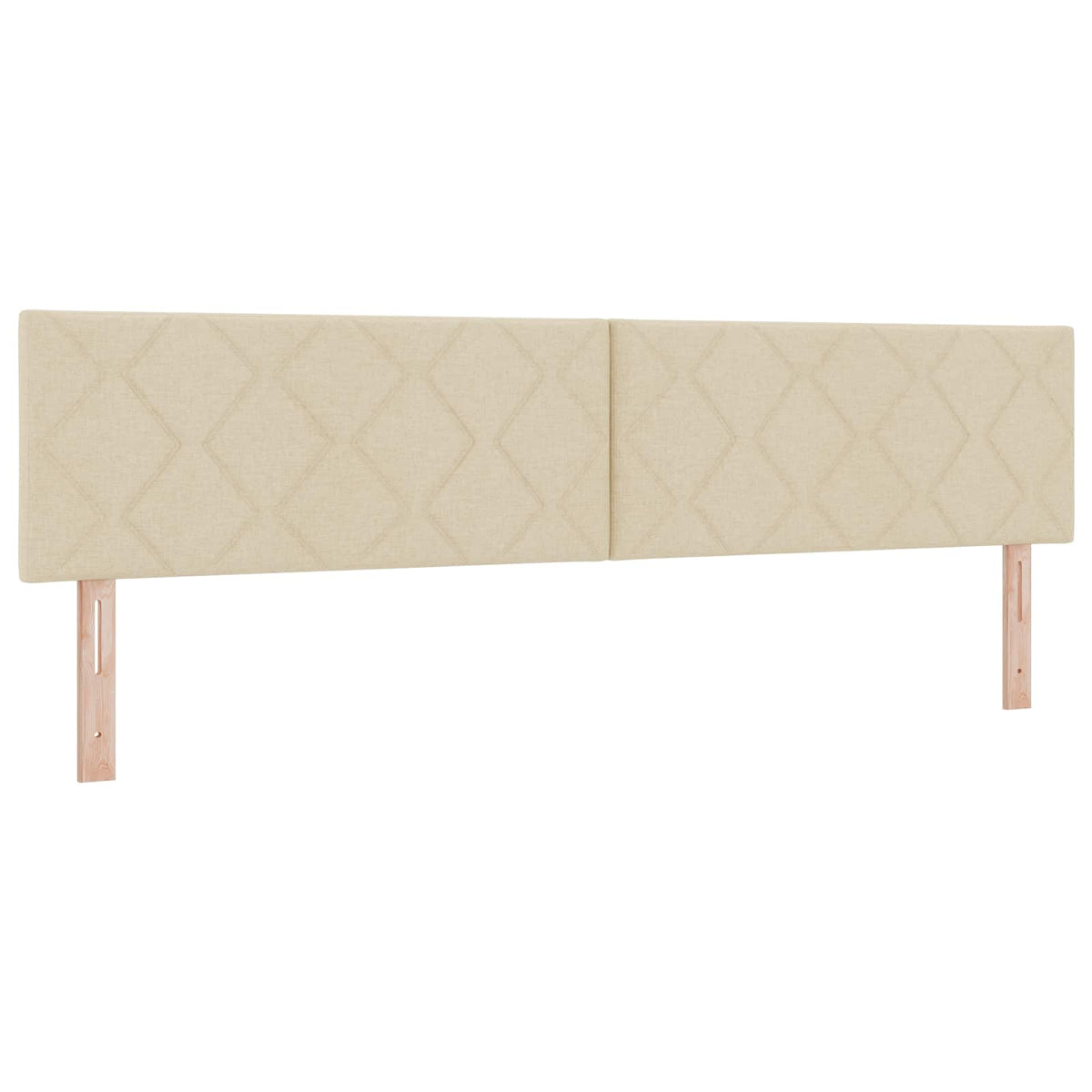 Boxmadras med topmadras Cremefarvet 200 x 200 cm Stof