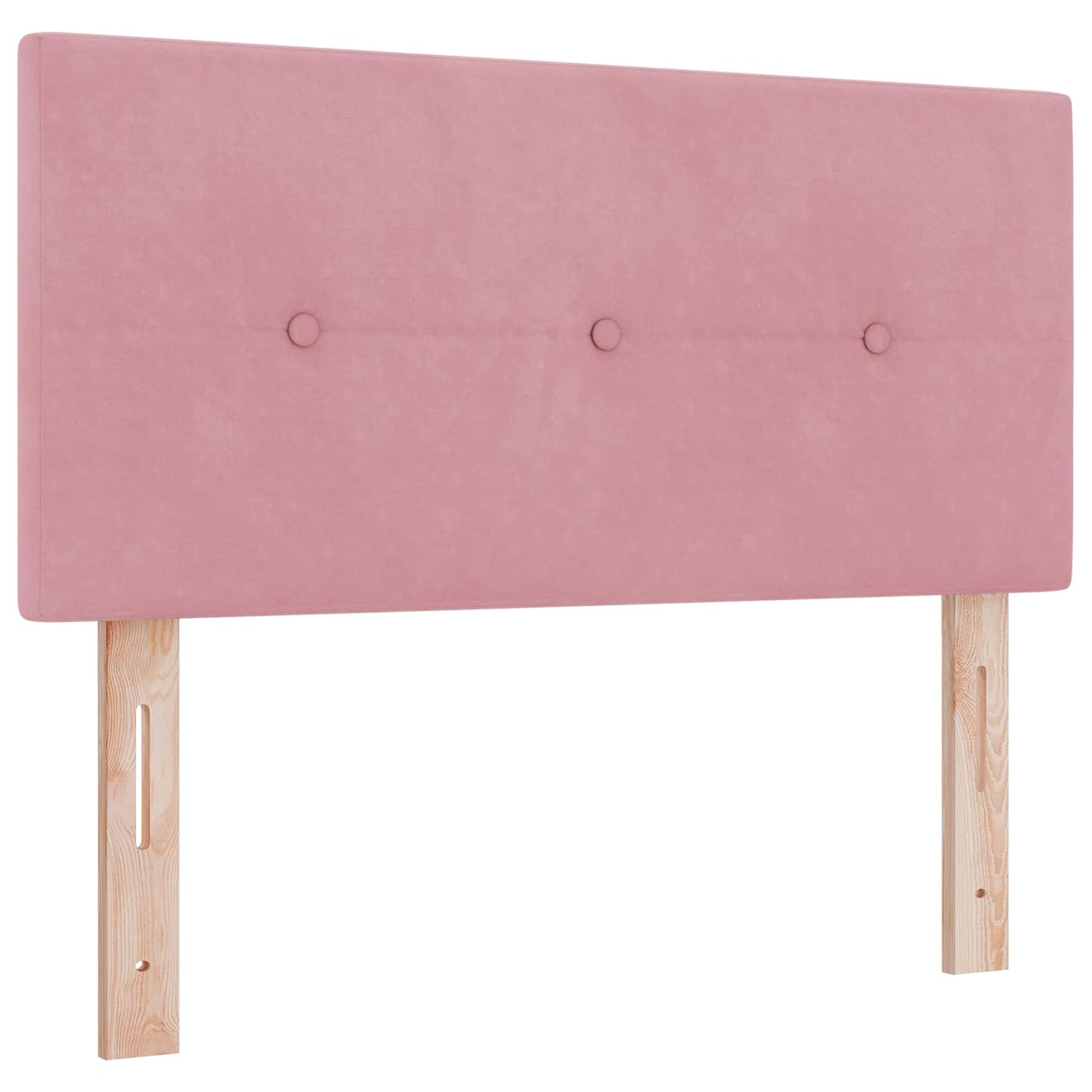 Boxmadras med topmadras Lyserød 120 x 190 cm Fløjl