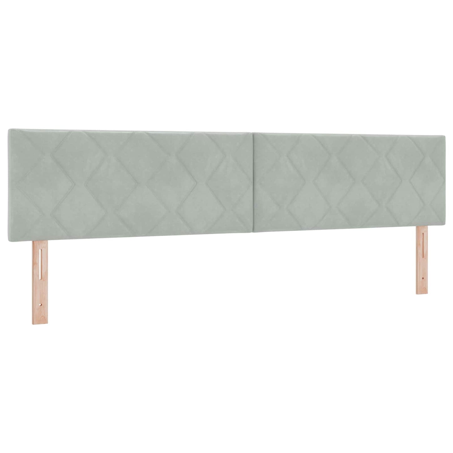 Boxmadras med topmadras Lysegrå 200 x 200 cm Fløjl