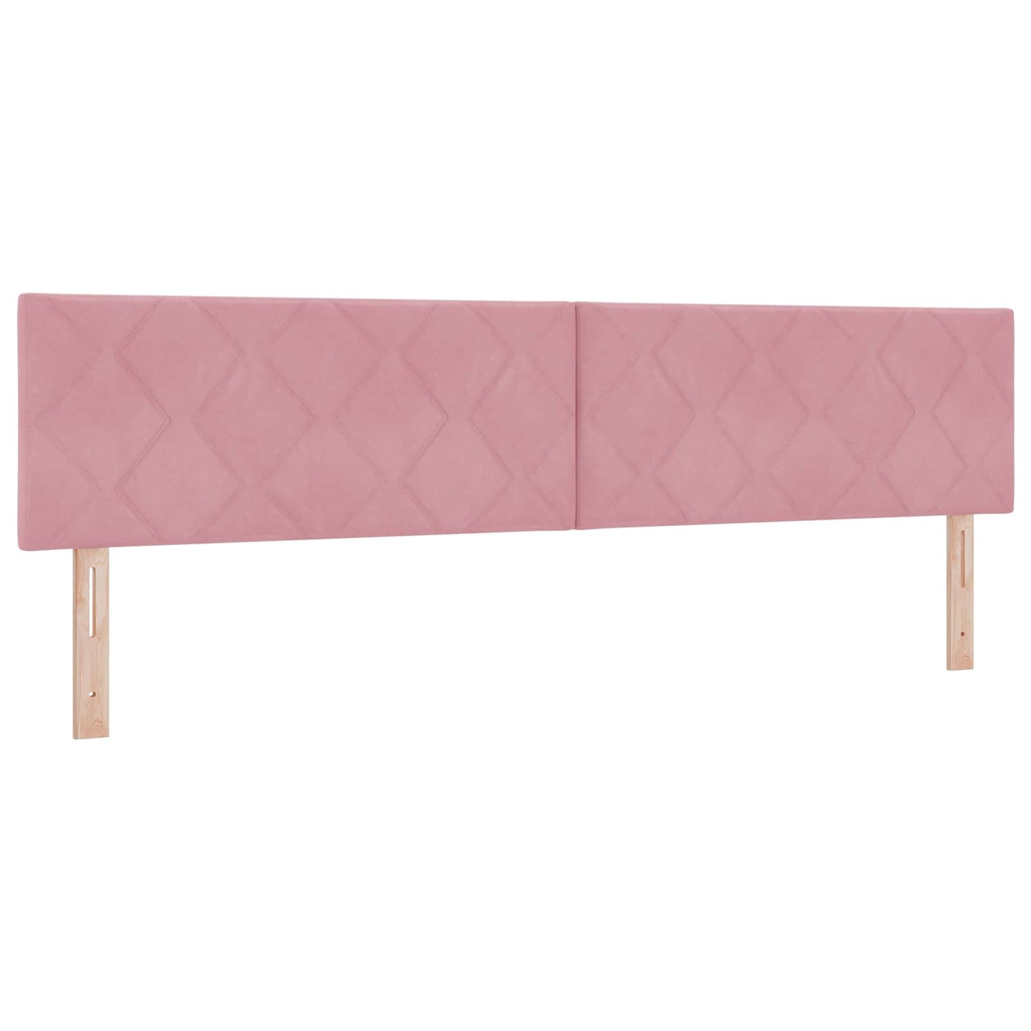 Boxmadras med topmadras Lyserød 200 x 200 cm Fløjl