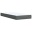 Box Spring Seng med Madras og LED Mørkegrå 90 x 190 cm Stof