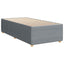 Box Spring Seng med Madras og LED Lysegrå 90 x 190 cm Stof