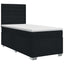 Boxmadras med topmadras Sort 80 x 200 cm Stof