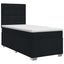 Boxmadras med topmadras Sort 80 x 200 cm Stof