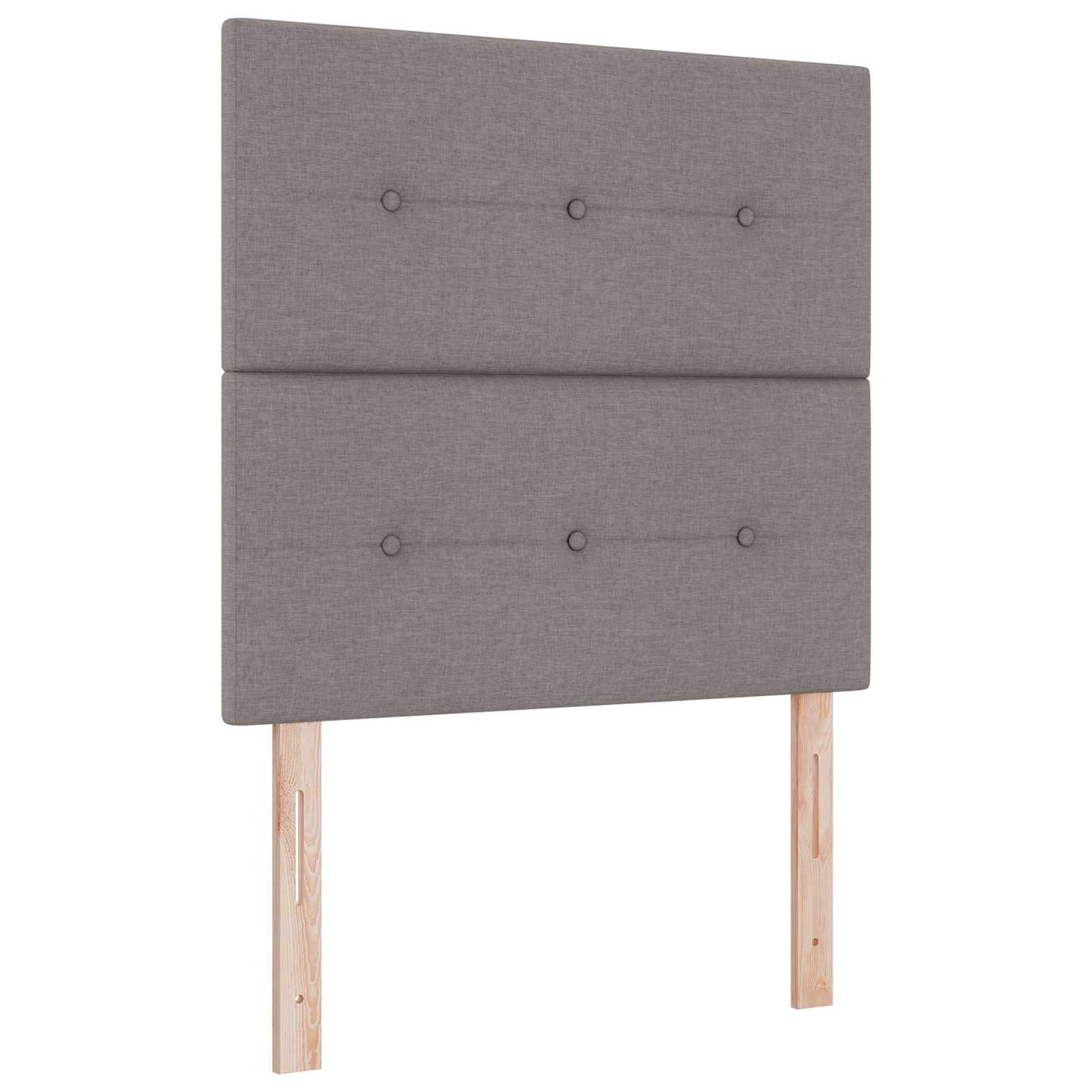 Boxmadras med topmadras Gråbrun 90 x 190 cm Stof