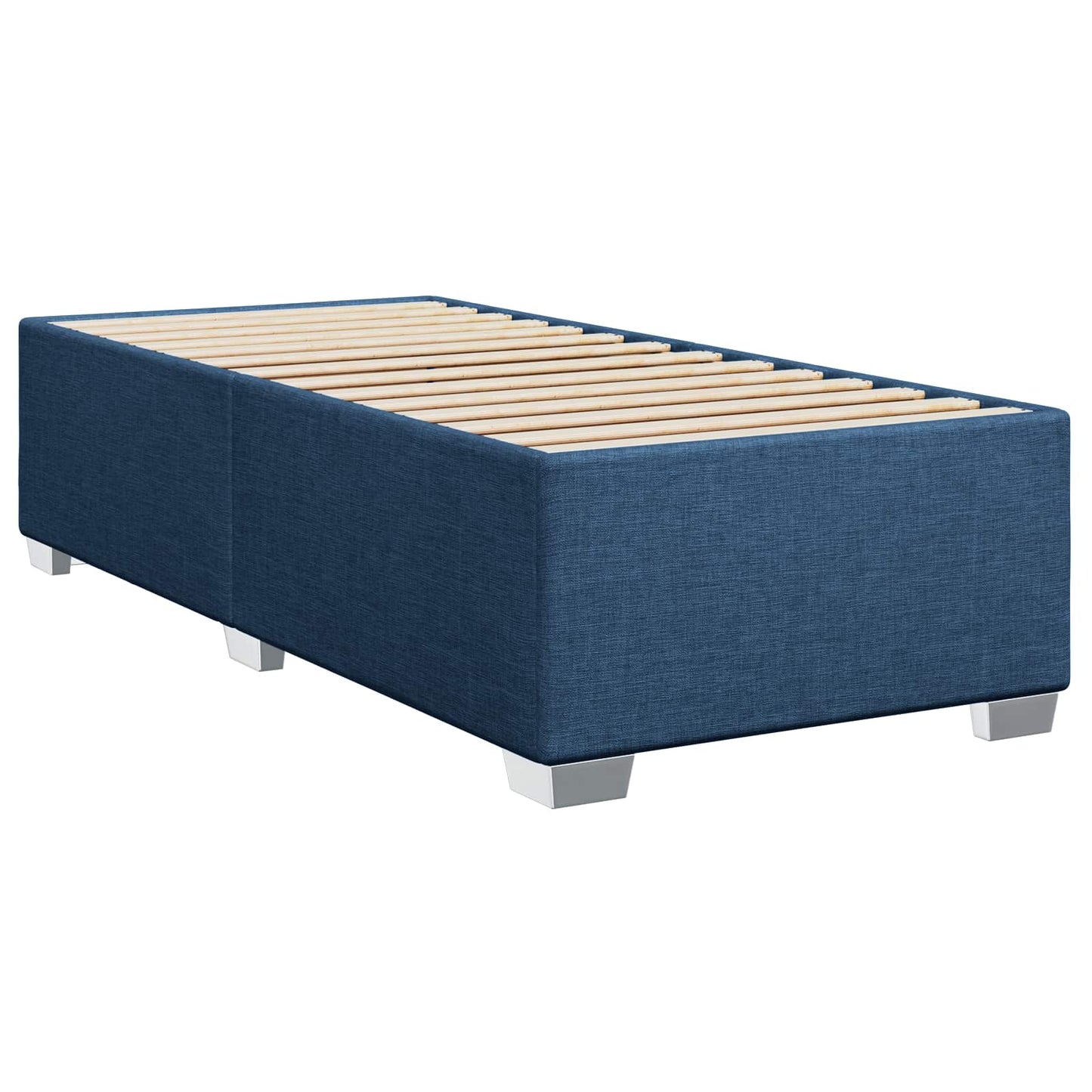 Boxmadras med topmadras Blå 90 x 200 cm Stof