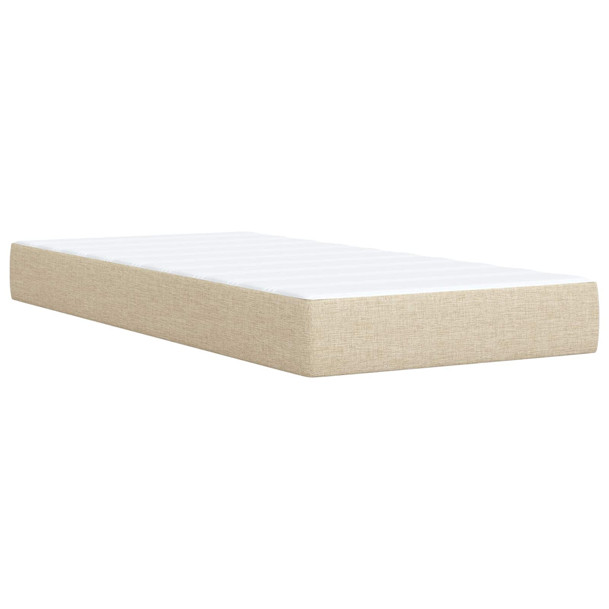 Boxmadras med topmadras Cremefarvet 100 x 200 cm Stof