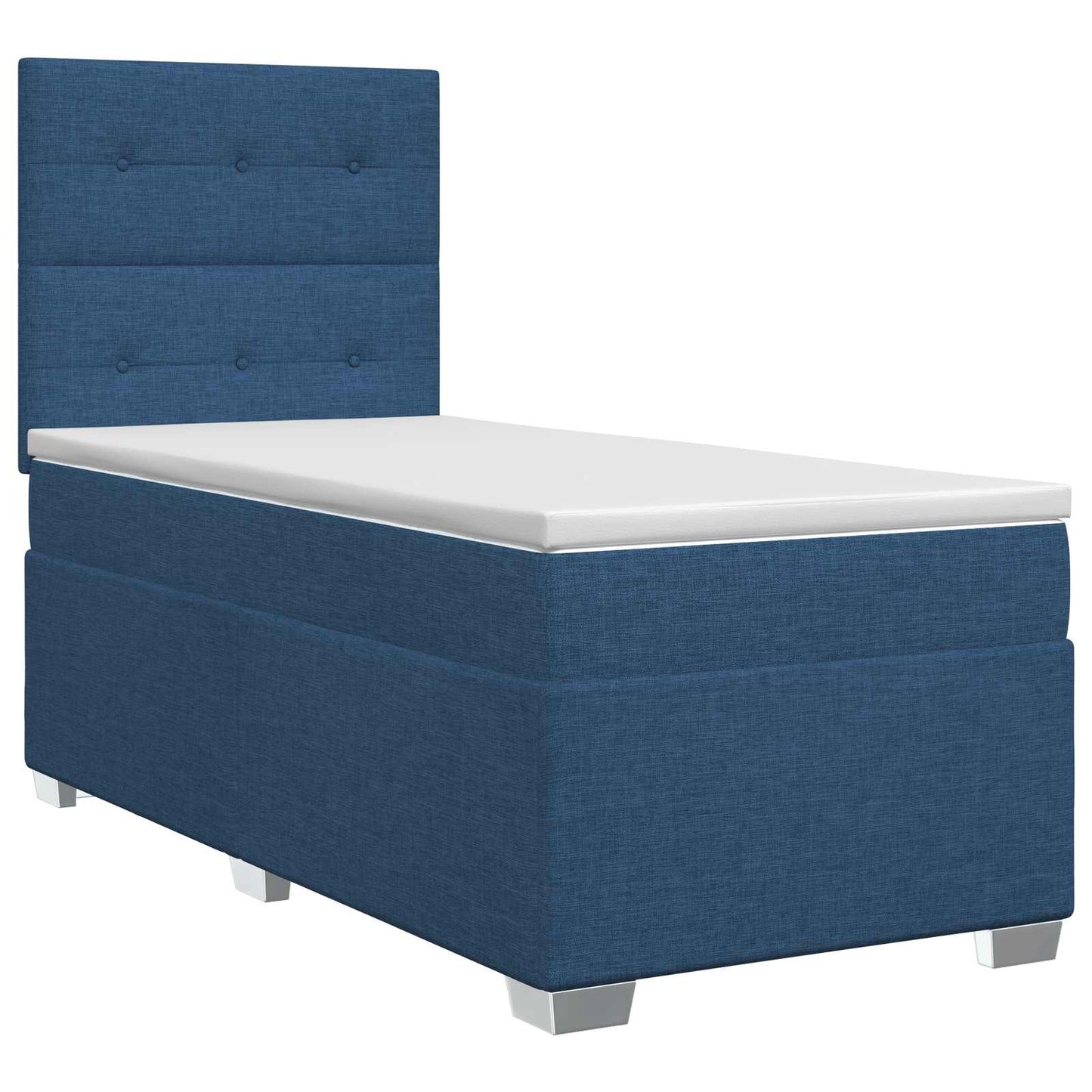 Boxmadras med topmadras Blå 100 x 200 cm Stof