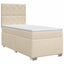 Boxmadras med topmadras Cremefarvet 100 x 200 cm Stof