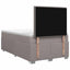 Boxmadras med topmadras Gråbrun 120 x 190 cm Stof