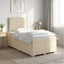 Boxmadras med topmadras Cremefarvet 120 x 200 cm Stof