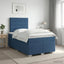 Boxmadras med topmadras Blå 120 x 190 cm Stof
